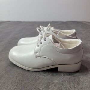 Tip Top Boys White Lace Up Dress Shoes Oxford S106 Size 9 Toddler Formal Wedding